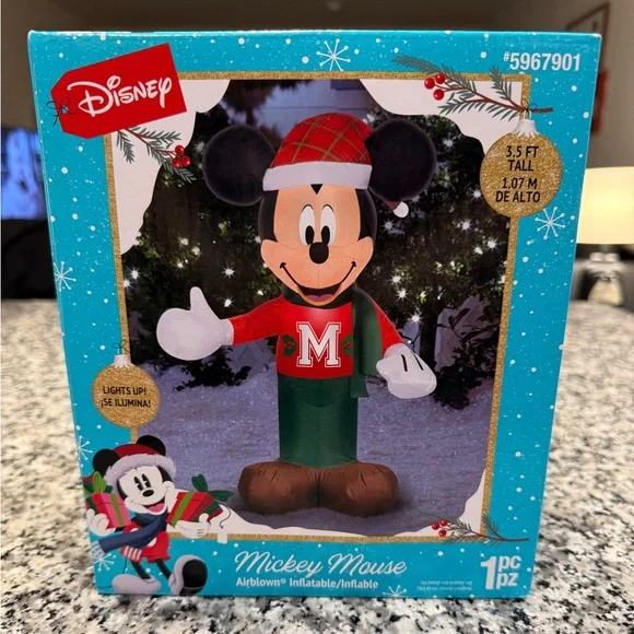 Disney Mickey Mouse Holiday Inflatable - Picture 4 of 5